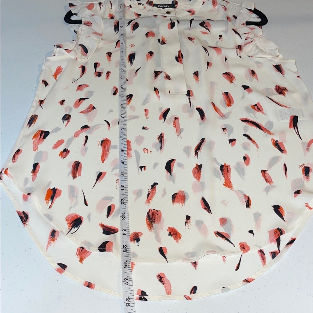 DKNY White Cream Ruffled Blouse - Picture 8 of 8